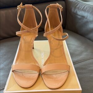 Michael Kors Blush Patent Leather Strappy Ankle-Heels